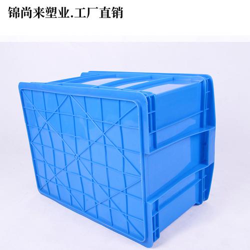 物流周转箱安徽锦尚来465280箱蓝色耐摔hdpe新料加厚塑胶箱工厂现货